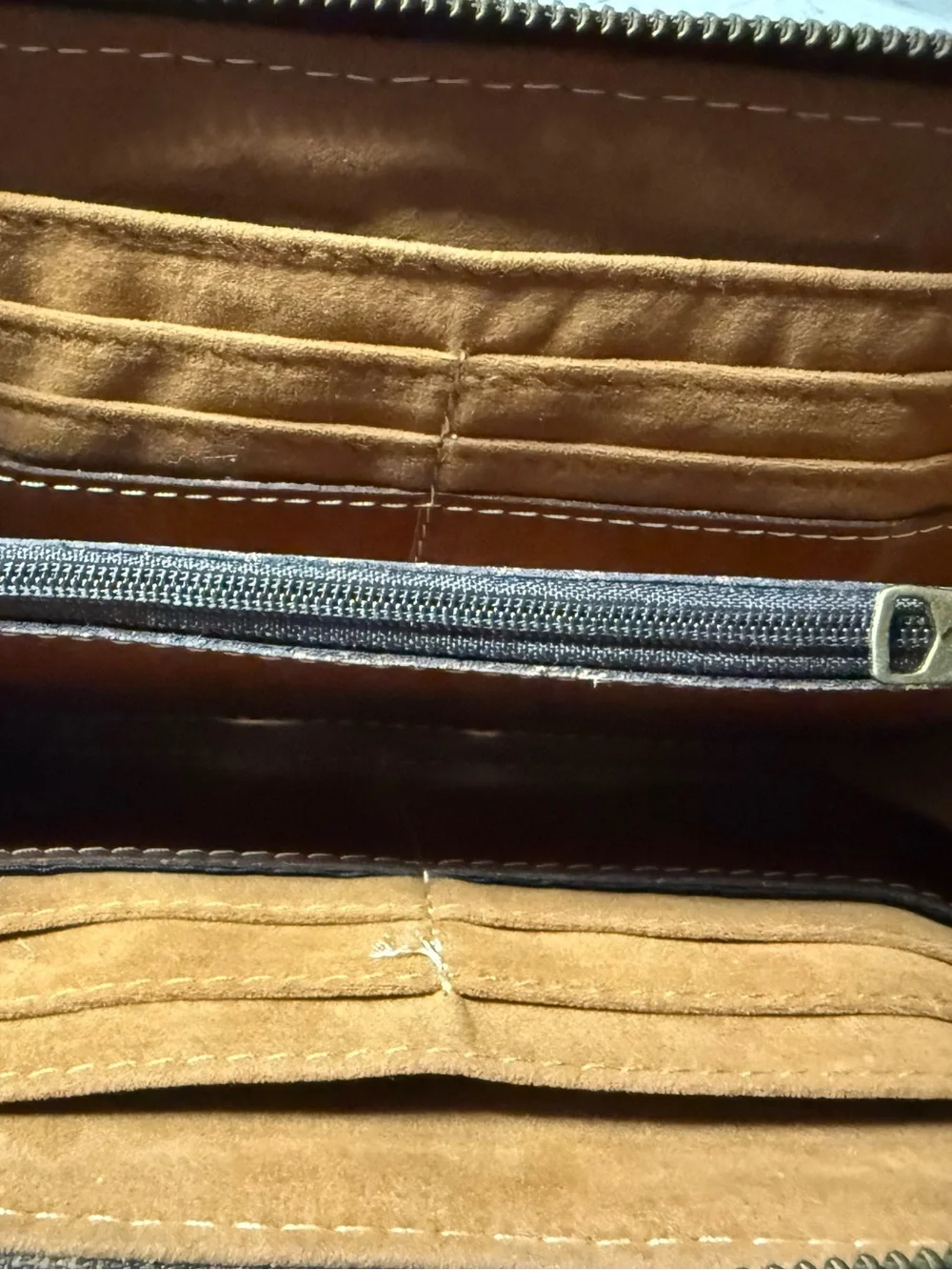 Patricia Nash Cognac Brown Leather Wristlet Wallet